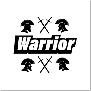 Warrior being a warrior text design Posters and Art